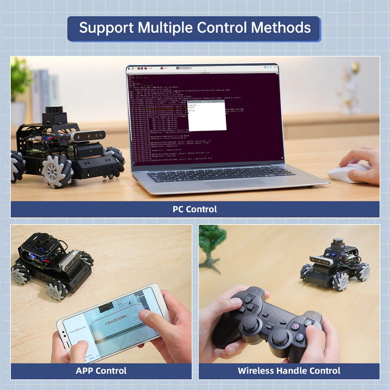 Load image into Gallery viewer, Hiwonder Raspberry Pi 5 Robot Car MentorPi M1 Mecanum-wheel Chassis ROS2-HUMBLE Support SLAM and Autonomous Driving
