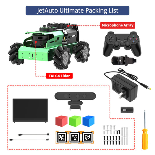 Hiwonder JetAuto ROS1 ROS2 Robot Car