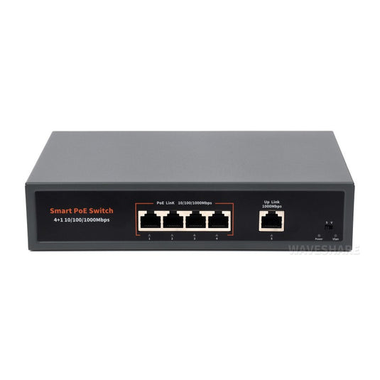 120W Gigabit Ethernet PoE Switch, 4x PoE+ Ports, Up To 30W Per Port, 802.3af/at Compliant