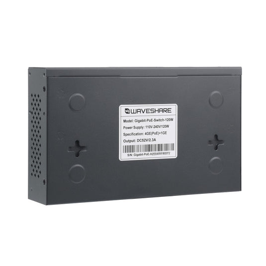 120W Gigabit Ethernet PoE Switch, 4x PoE+ Ports, Up To 30W Per Port, 802.3af/at Compliant