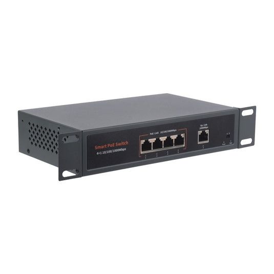 120W Gigabit Ethernet PoE Switch, 4x PoE+ Ports, Up To 30W Per Port, 802.3af/at Compliant