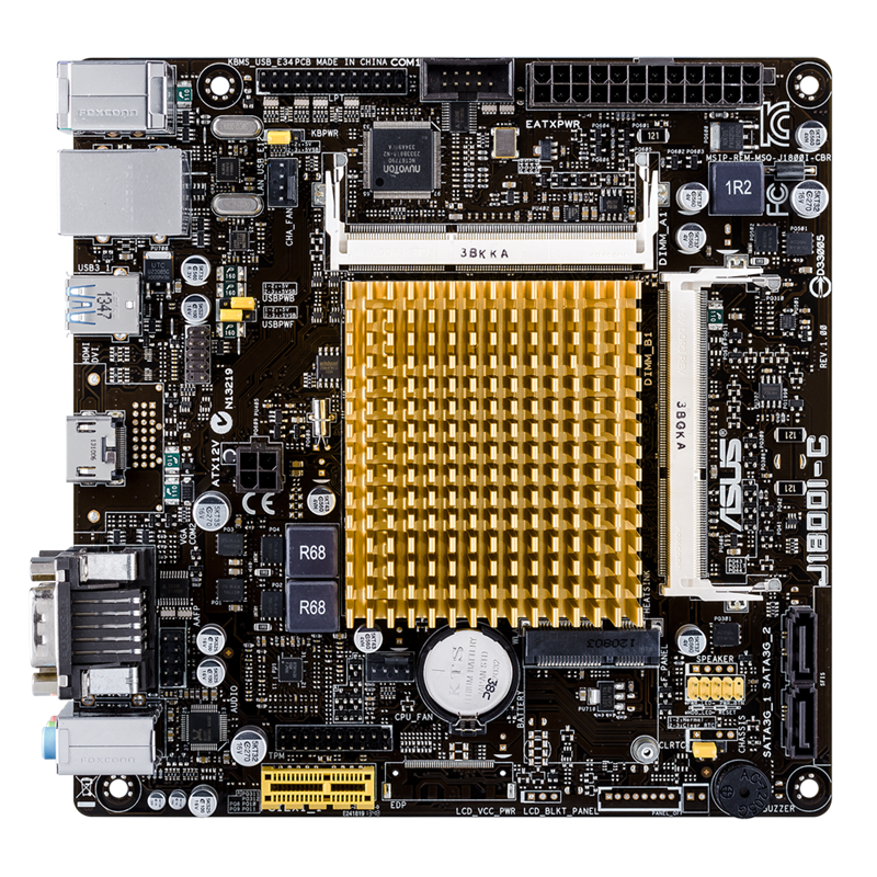 Asus J1800I-C | Intel Celeron J1800 SoC CPU board