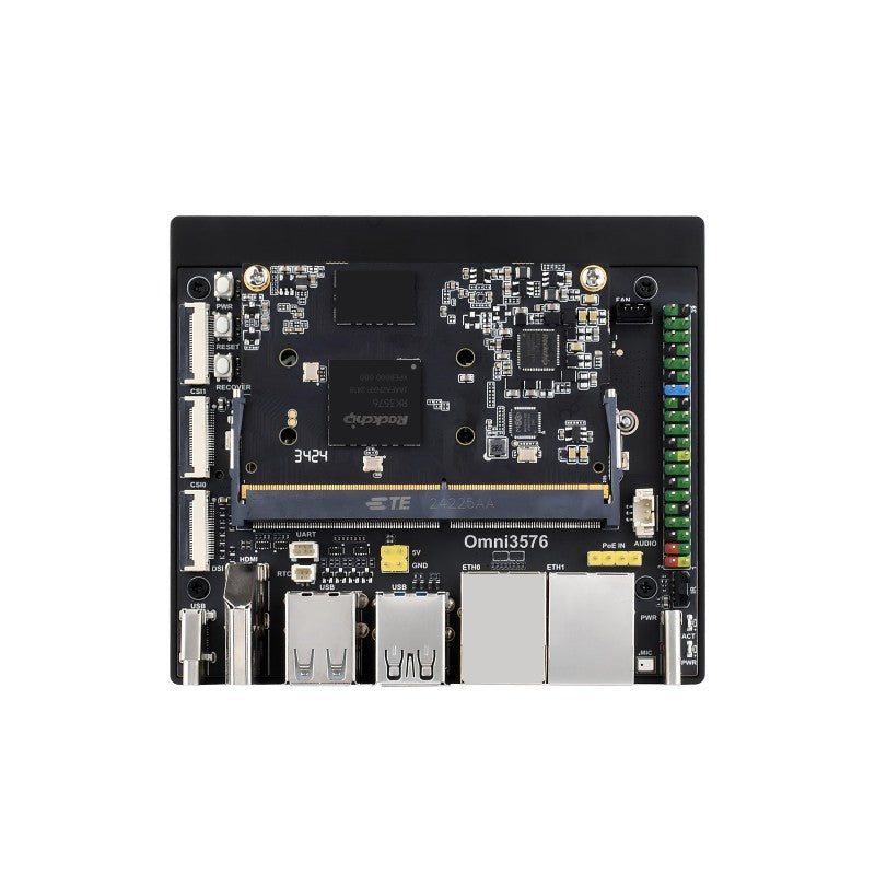 Luckfox Core3576 Edge Computing Development Board, Rockchip RK3576 Octa-Core 2.2GHz Processor, Features A big.LITTLE Architecture, 6 TOPS Computing Power NPU