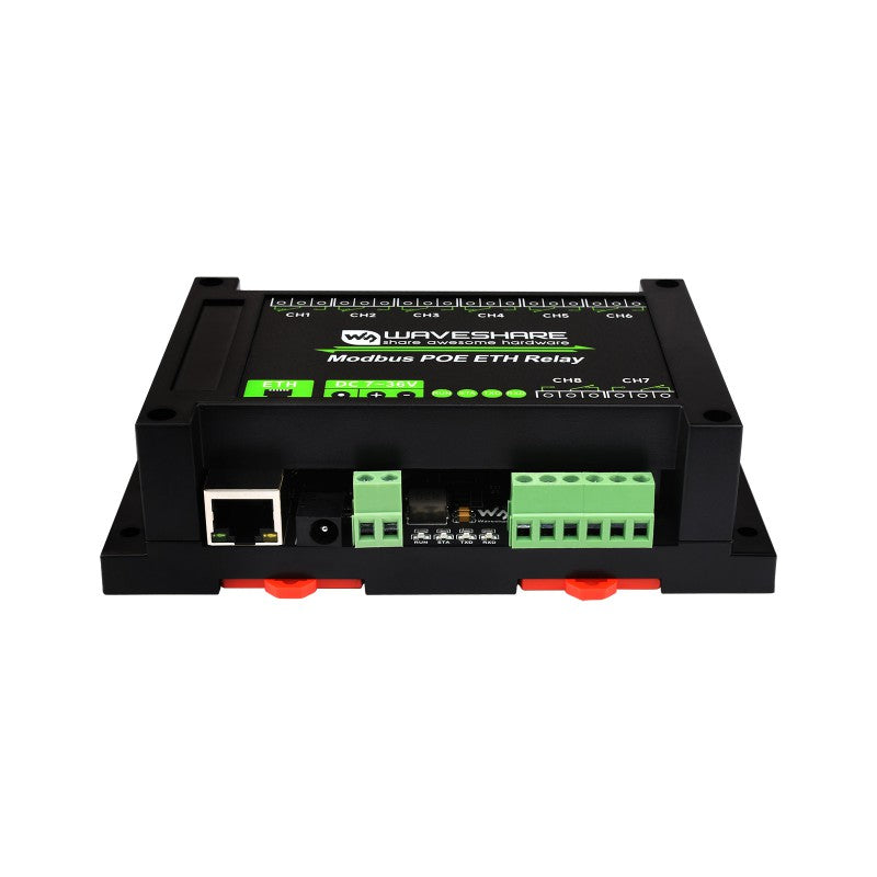 8-ch Ethernet Relay Module, Modbus RTU/Modbus TCP Protocol, PoE port Communication