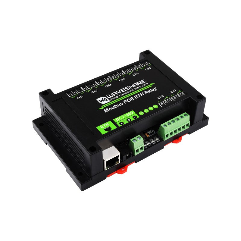 Load image into Gallery viewer, 8-ch Ethernet Relay Module, Modbus RTU/Modbus TCP Protocol, PoE port Communication
