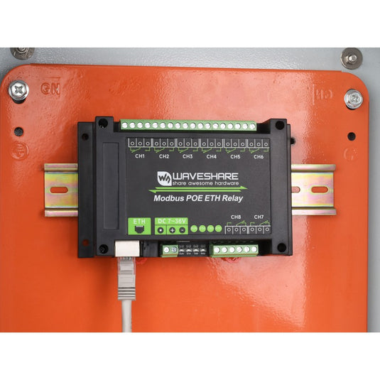 8-ch Ethernet Relay Module, Modbus RTU/Modbus TCP Protocol, PoE port Communication