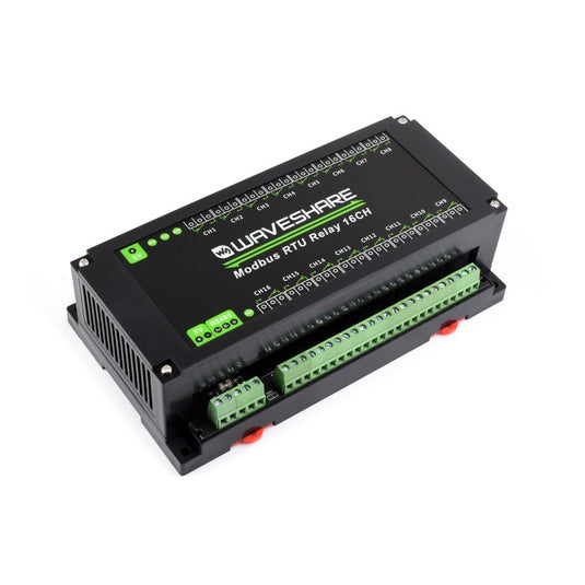 Channel Interface Module 16ch Modbus RTU 16-Ch Relay Module RS485 Interface | 16 Channel Industrial ...