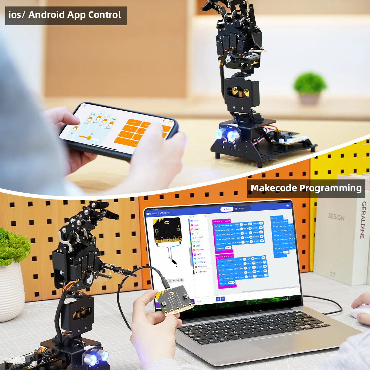 Open-Source Robotic Hand AiHand Powered by micro:bit V2