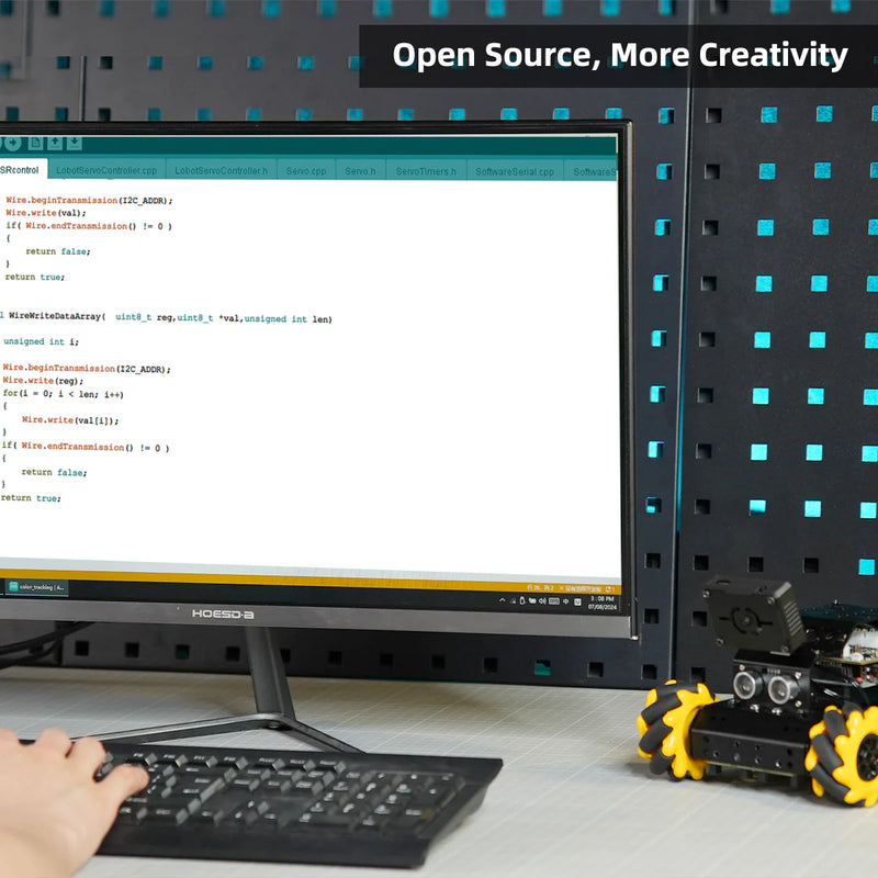 Load image into Gallery viewer, Hiwonder miniAuto AI Vision Robot Base on Arduino UNO R3 Controller with 360° Omnidirectional Mecanum Wheels
