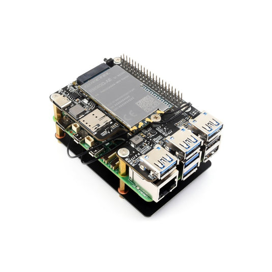 PCIe to M.2 4G/5G And USB 3.2 HAT for Raspberry Pi 5