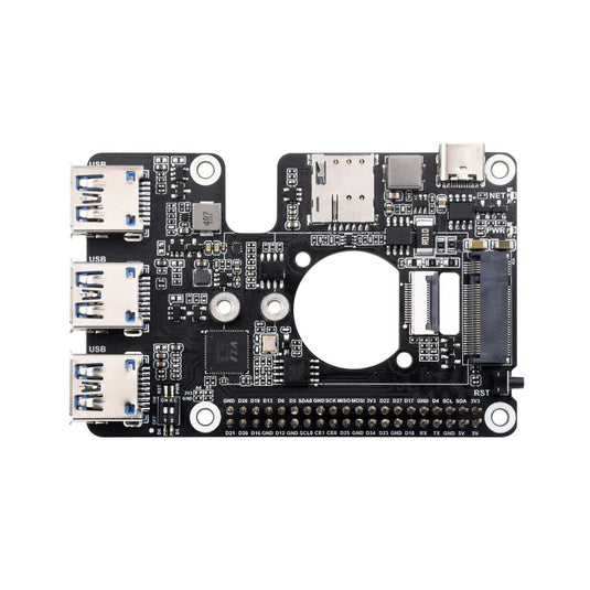 PCIe to M.2 4G/5G And USB 3.2 HAT for Raspberry Pi 5