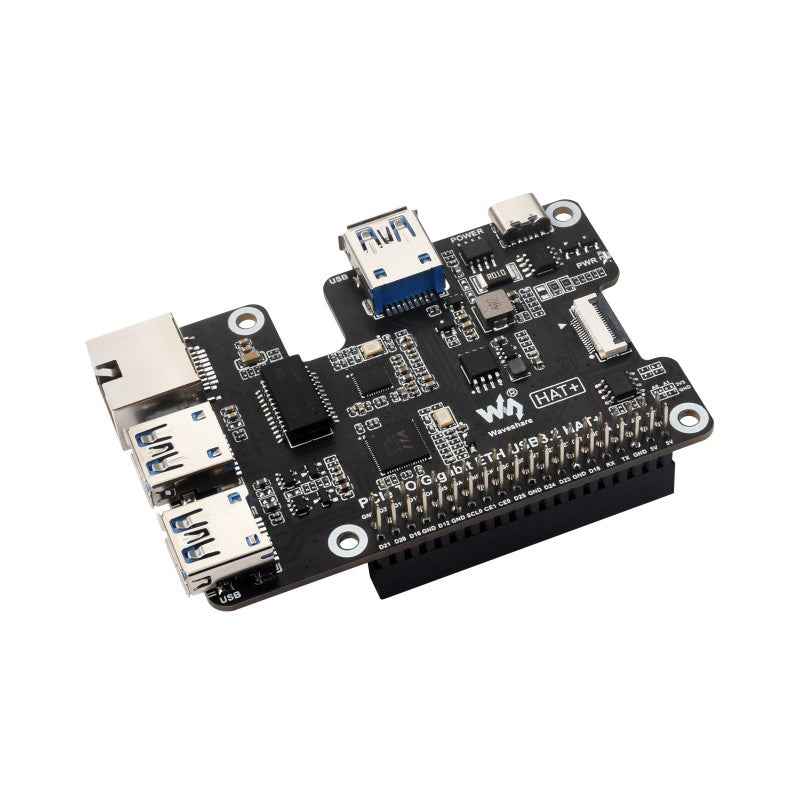 Load image into Gallery viewer, PCIe To Gigabit Ethernet And USB 3.2 Gen1 HAT For Raspberry Pi 5
