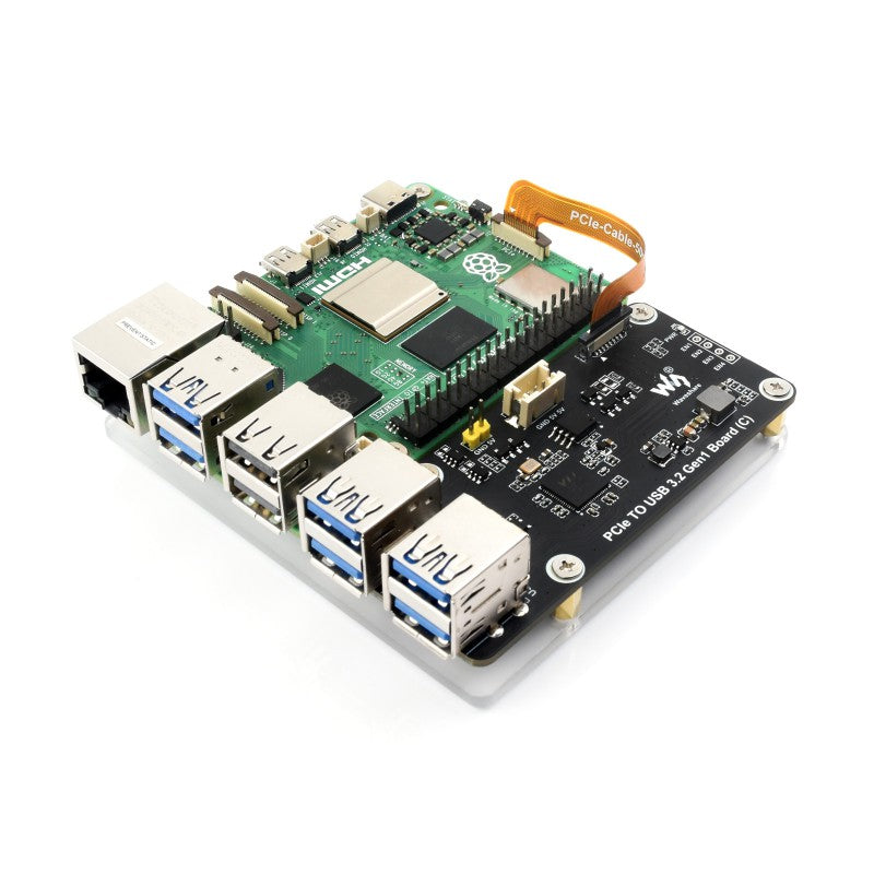 Load image into Gallery viewer, PCIe To 4-Ch USB3.2 For Raspberry Pi 5
