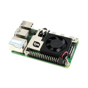 Low-Profile CPU Cooling Fan for Raspberry Pi 4B/3B+/3B, with Aluminum Alloy Bracket