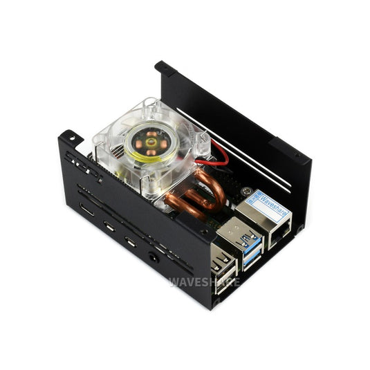Metal Case for Raspberry Pi 4, with Low-Profile ICE Tower Cooling Fan