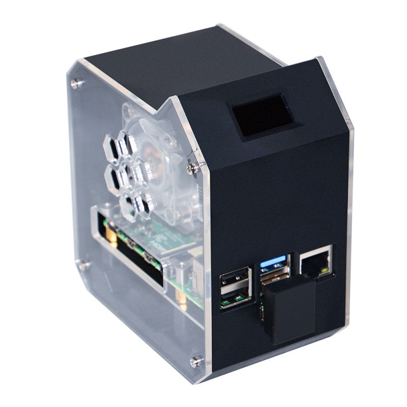 Load image into Gallery viewer, Mini Tower NAS Kit for Raspberry Pi 4B, support up to 2TB M.2 SATA SSD
