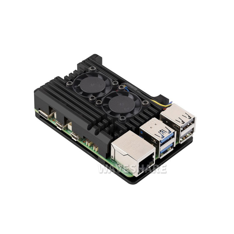 Load image into Gallery viewer, Dual Fans Aluminium Case for Raspberry Pi 5
