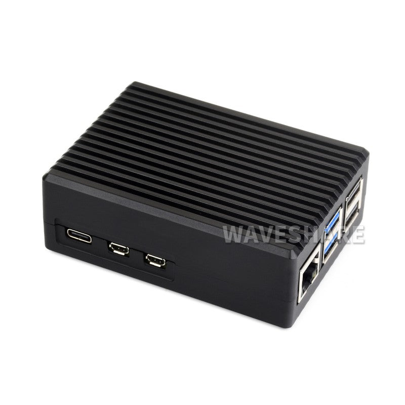 Aluminum Stripe Grooved Case For Raspberry Pi 5