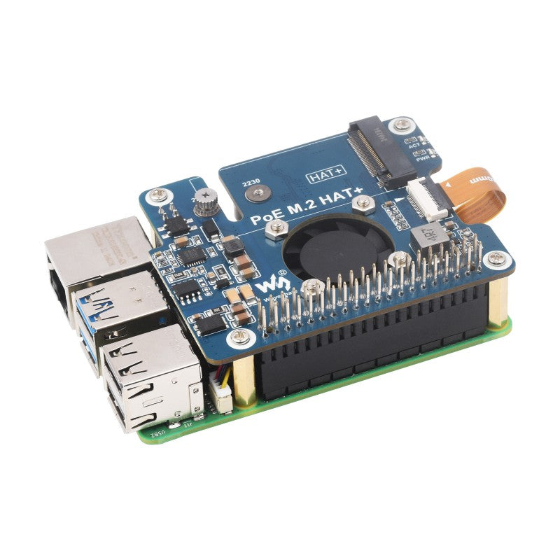 Load image into Gallery viewer, PCIe To M.2 Adapter, Supports NVMe SSD with High-speed Reading/Writing for Raspberry Pi 5 PoE HAT+
