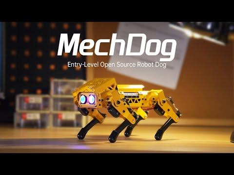 Load and play video in Gallery viewer, Hiwonder MechDog Pro Open-Source AI Robot Dog with Robot Arm
