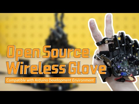 Load and play video in Gallery viewer, Hiwonder Wireless Glove Open-source Somatosensory Mechanical Glove for Robot Control
