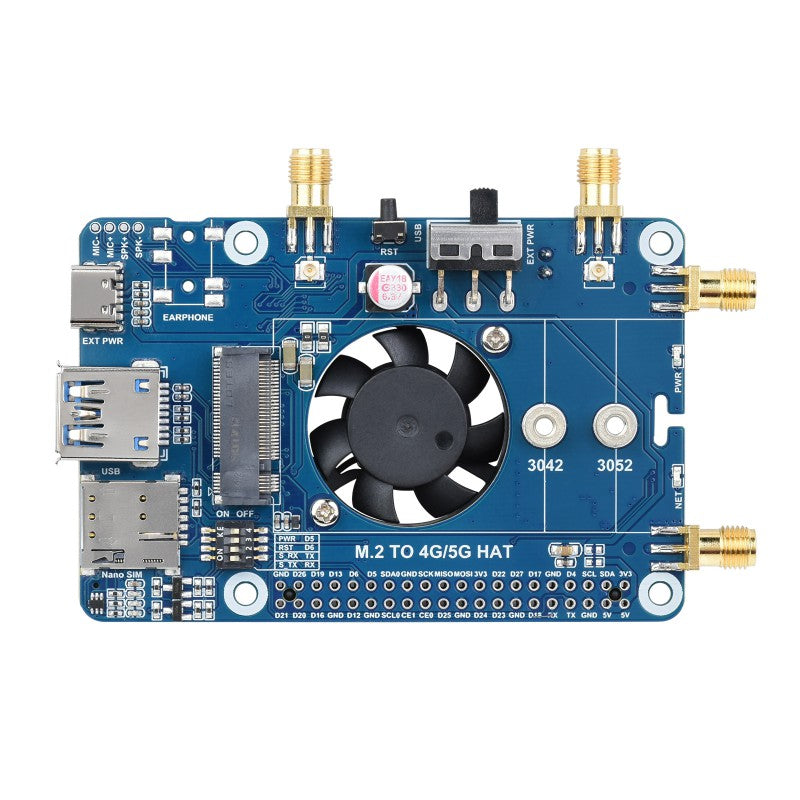 Load image into Gallery viewer, Quectel  RM500x / RM502x 5G HAT for Raspberry Pi HAT with Module and Case
