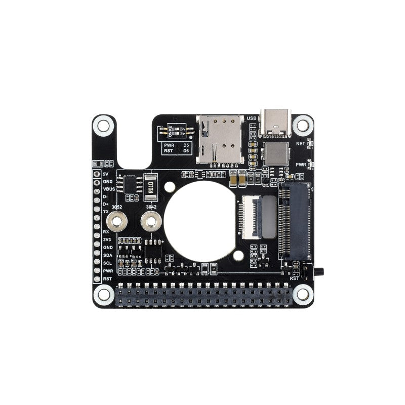 Load image into Gallery viewer, PCIe to 5G/4G/3G HAT designed for Raspberry Pi 5, Compatible with 3042/3052 packages SIMCom/Quectel 5G modules
