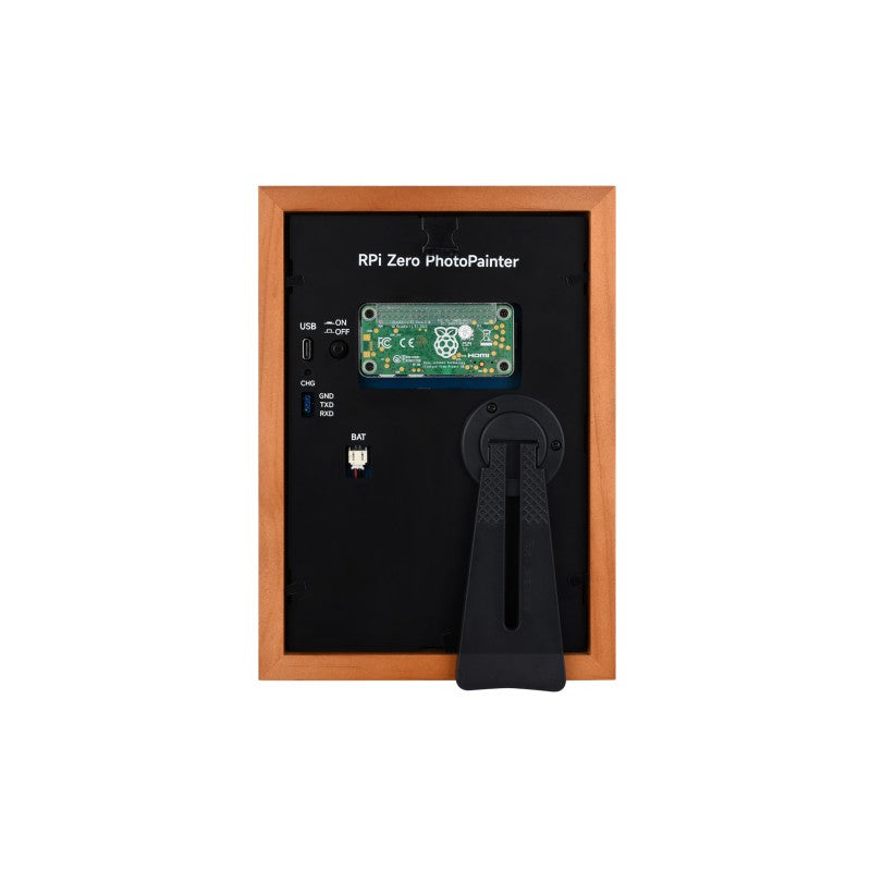 7.3inch E6 Full Color E-Paper With Solid Wood Photo Frame For Raspberry Pi Zero