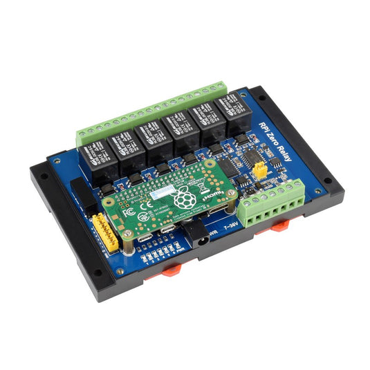 Industrial 6-ch Relay Module for Raspberry Pi Zero, RS485/CAN, Isolated Protections