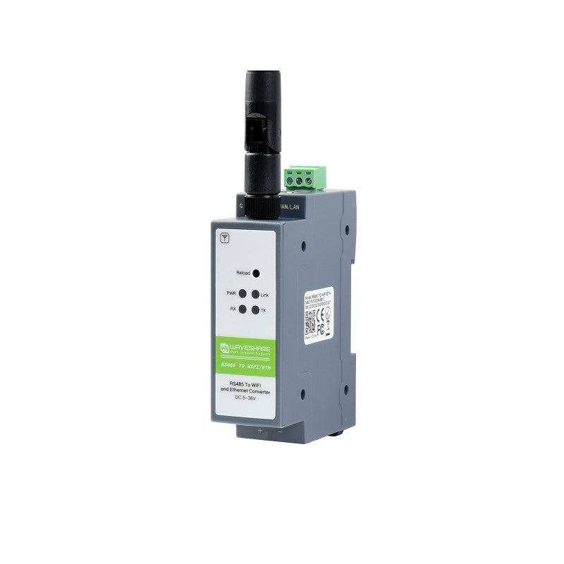 Rail-Mount Serial Server, RS485 to WIFI/Ethernet Module, Modbus MQTT Gateway