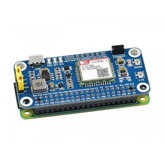 SIM7080G NB-IoT / Cat-M(eMTC) / GNSS HAT for Raspberry Pi