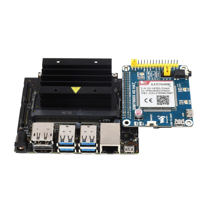 SIM7600E-H 4G HAT for Raspberry Pi, LTE Cat-4 4G / 3G / 2G, GNSS