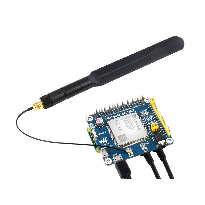 Load image into Gallery viewer, SIM7600G-H 4G HAT For Raspberry Pi, LTE Cat-4 4G / 3G / 2G Support, GNSS Positioning, Global Band
