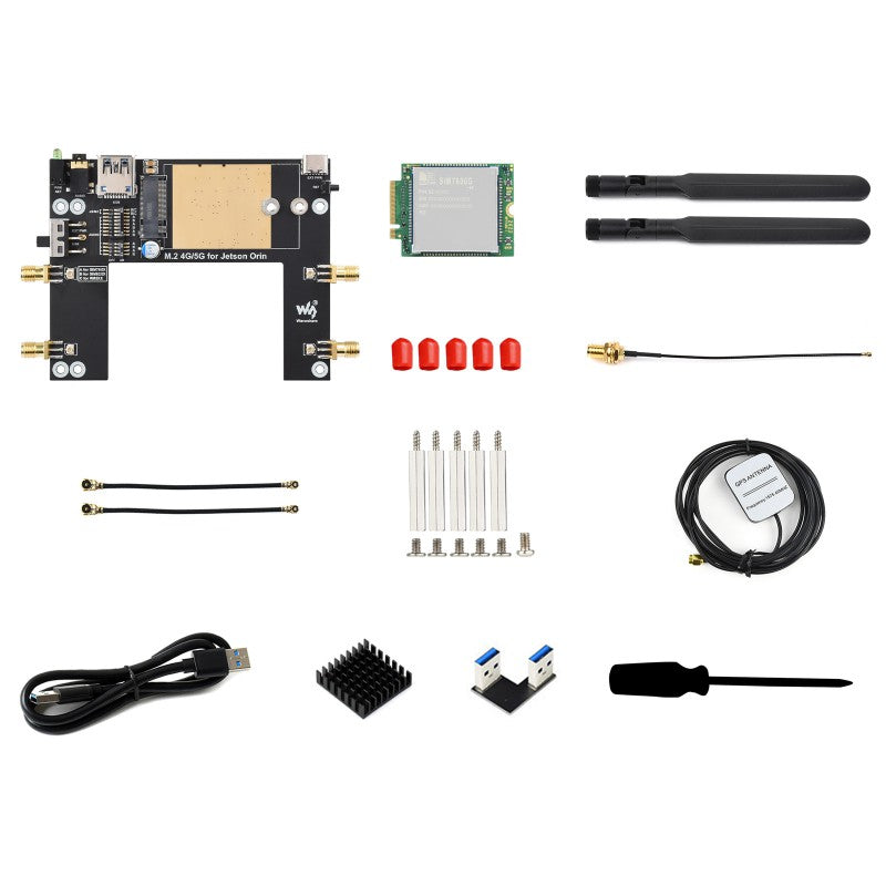 4G Module Expansion Board Designed For Jetson Orin, Includes SIM7600G-H-M.2 4G Module