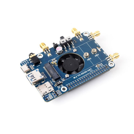 SIM7600G-H M.2 4G HAT for Raspberry Pi, LTE CAT4 High Speed