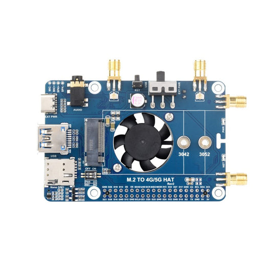 SIM7600G-H M.2 4G HAT for Raspberry Pi, LTE CAT4 High Speed