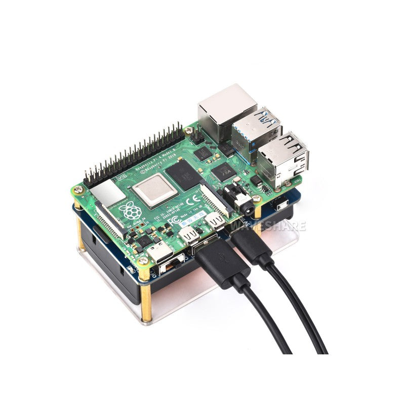 Load image into Gallery viewer, UPS HAT for Raspberry Pi with 21700 Batteries
