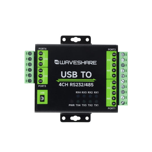 Industrial Isolated USB To 4 Channel RS232/485 Converter