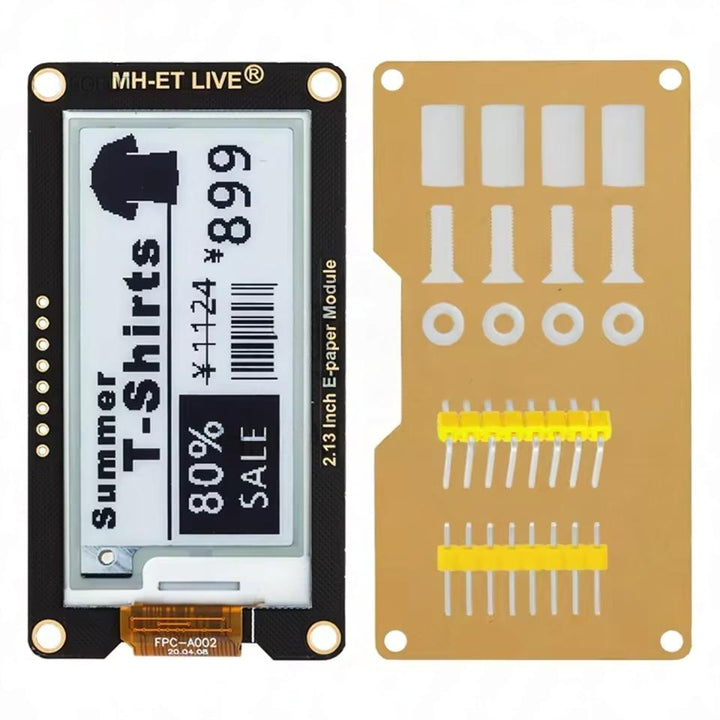 2.13 Inch E-Paper Ink Screen LCD Module - Black & White