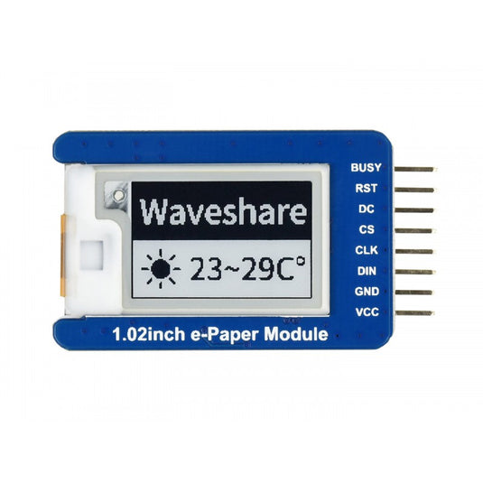 Waveshare 128×80 1.02inch E-Ink display module, black/white dual-color