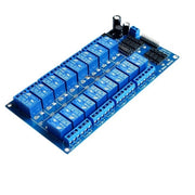 16-Channel Relay Module Board With Optocoupler