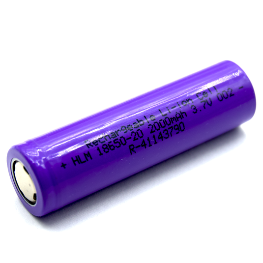 Flat Top 18650 Li-Ion Battery without Protection (3.7V) - BIS Certified