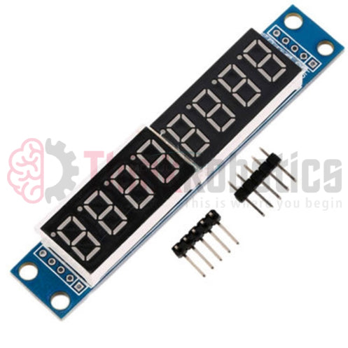8 Digit Seven Segment Display Module with MAX7219 - ThinkRobotics.in