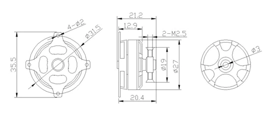 Load image into Gallery viewer, Sunnysky X2204 Brushless Motor (Pack of 1) Online
