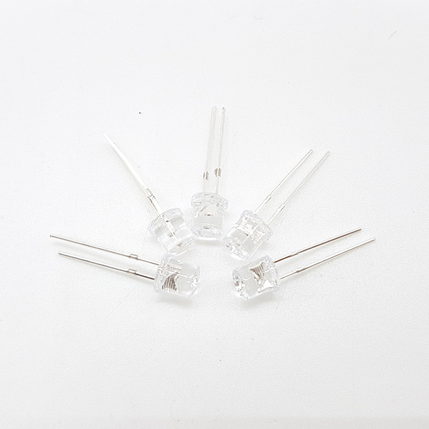 10PCS 5MM 2Pin Flat Top Red LED Wide Angle - ThinkRobotics.in
