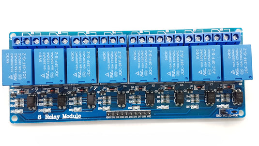 8-Channel Relay Module Board With Optocoupler