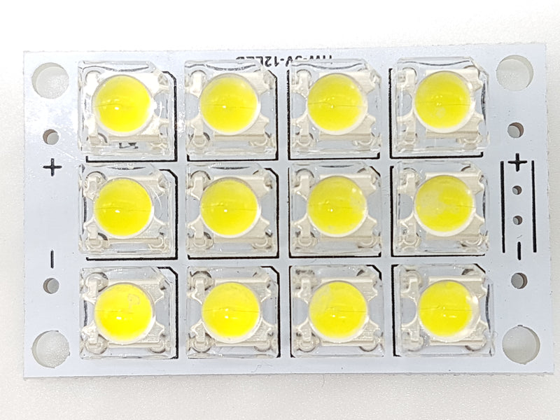Load image into Gallery viewer, 12 LED Super Bright White Piranha LED board - ThinkRobotics.in
