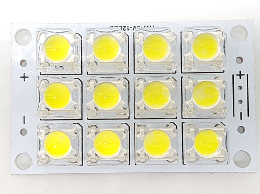 12 LED Super Bright White Piranha LED board - ThinkRobotics.in