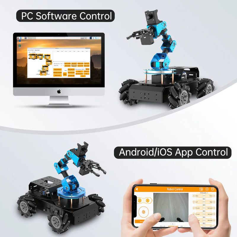 Load image into Gallery viewer, ArmPi Pro ROS Robot Chassis with Robot Arm
