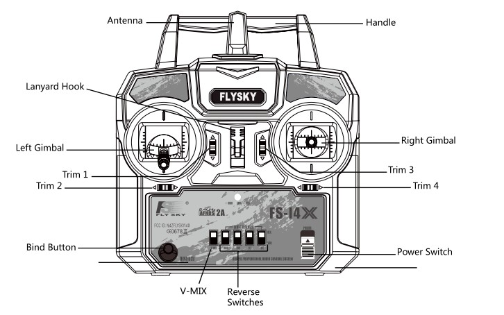 Load image into Gallery viewer, FlySky FS-i4X 2.4GHz 4CH AFHDS R/C Transmitter + FS-A6 Receiver Online
